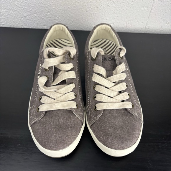 Taos Shoes Womens 5.5 Star Casual Low Top Lace Up Sneakers STA-12844 Gray Round - Picture 2 of 11
